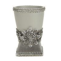 Стакан для зубной пасты Avanti Braided Medallion Silver 11166A-SLV
