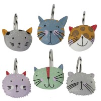 Набор из 12 крючков для шторки Creative Bath Kitty KTY83MULT