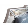 Кровать двуспальная с зеркальными вставками (голубая) KFC1096