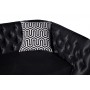 Диван трехместный черный (с подушками) ZW-52803