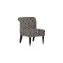 Кресло черно-белое (лён) DY-734
