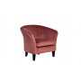 Кресло низкое велюровое темно-розовое PJS30801-PJ626