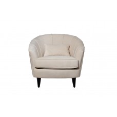 Кресло велюровое белое ZW-555-06479