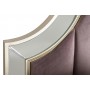 Кровать двуспальная с зеркальными вставками (розово-серая) KFE007-69