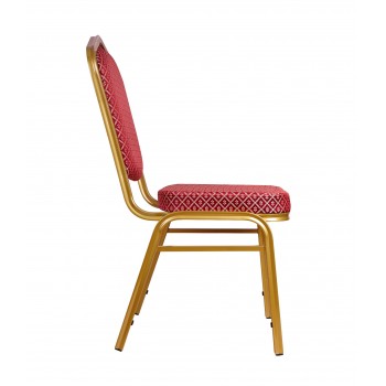 Банкетный стул "Хит 25мм" - золото, красный ромб 006-27