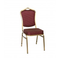 Банкетный стул Квадро 20мм (базовый) – золотой, красная корона 001-316