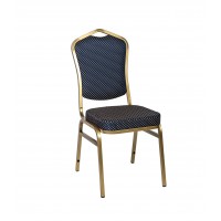 Банкетный стул Квадро 20мм (базовый) – золотой, синяя корона 001-314