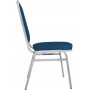 Банкетный стул Квадро 20мм - серебристый, синяя корона 001-30