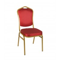 Банкетный стул Квадро 20мм – золотой, красная корона 001-25