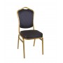 Банкетный стул Квадро 20мм – золотой, синяя корона 001-102