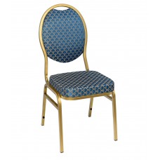 Банкетный стул Квин 20мм - золотой, синий арш 001-283