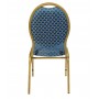 Банкетный стул Квин 20мм - золотой, синий арш 001-283