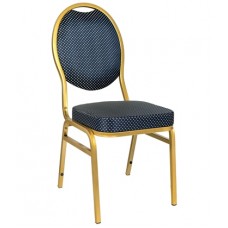 Банкетный стул Квин 20мм - золотой, синяя корона УТ000000710