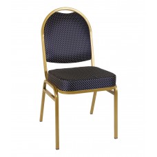 Банкетный стул Раунд 20мм -золотой, синяя корона УТ000000112
