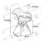 Стул-кресло Eames DAW белый 001-111