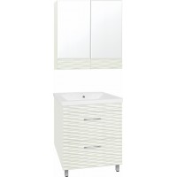 Мебель для ванной Style Line Ассоль 70 Люкс Plus наполная, техно платина