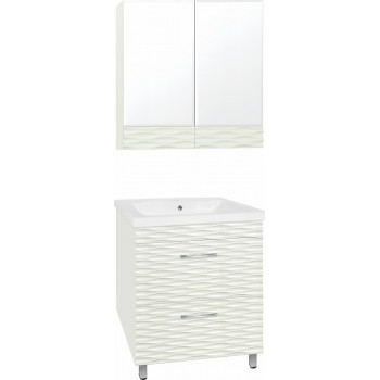 Мебель для ванной Style Line Ассоль 70 Люкс Plus наполная, техно платина