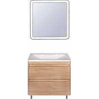 Мебель для ванной Style Line Атлантика 80 Люкс Plus, напольная, ясень перламутр