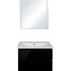 Мебель для ванной Style Line Даймонд 80 Люкс Plus подвесная, черная