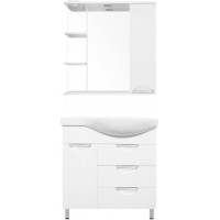 Мебель для ванной Style Line Жасмин 82 L белая, с бельевой корзиной