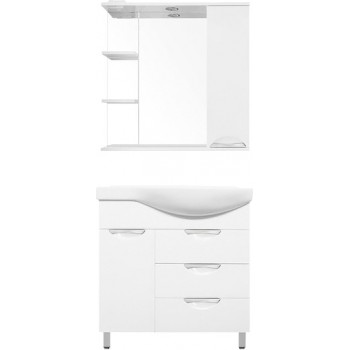 Мебель для ванной Style Line Жасмин 82 L белая, с бельевой корзиной