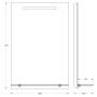 Зеркало с полкой 50 см и led подсветкой EVOFORM Ledline-S BY 2152 (50х75)