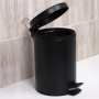 Мусорное ведро с педалью Wasserkraft K-635BLACK черное (5л)