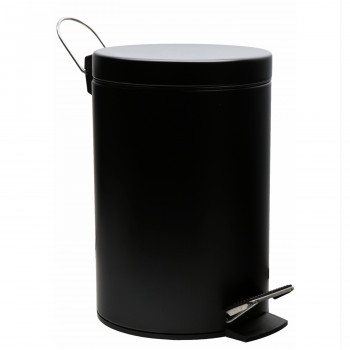 Мусорное ведро с педалью Wasserkraft K-635BLACK черное (5л)