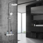 Душевая система с термостатом, изливом и полкой Lemark Bronx LM7011C