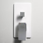 Смеситель для ванны и душа встраиваемый Wasserkraft Aller 10641WHITE хром-белый