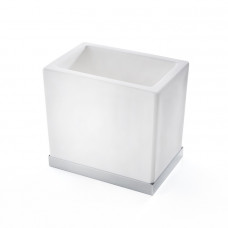 Стакан для зубных щёток настольный 3SC Mood Deluxe White MDW03ASL белый-хром