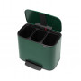 Мусорный бак Brabantia Pedal Bin Bo с педалью 304149 зеленый (3х11л)