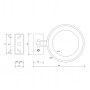 Decor Walther BS 36/V LED Косметическое зеркало 22см, подвесное, увел. 5x, подсветка LED, цвет: хром