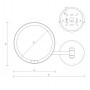 Зеркало косметическое с led-подсветкой (х5) Decor Walther Round 0122460 черное