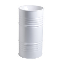 Раковина напольная Kerasan Artwork Barrel 474301 белая, слив в стену
