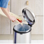 Мусорное ведро с педалью Brabantia NewIcon матовая сталь 111907 (20л)