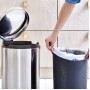 Мусорное ведро с педалью Brabantia NewIcon матовая сталь 111907 (20л)