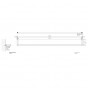 Decor Walther Mikado HTE80 Полотенцедержатель 80см, подвесной, цвет: черный матовый