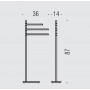 Стойка для полотенец Colombo Design Square B9915