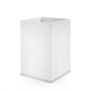Ведро для мусора без крышки 3SC Mood Deluxe White MDW65ASL (12л) белое-хром