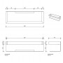 Decor Walther Brick Полка для душа 30х9.5х8см., подвесная, цвет: черный матовый