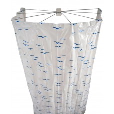 Штанга + шторка (пластик) Ombrella Sylt 100*70 см синий 58203