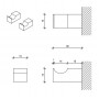 Decor Walther Corner HAK1 Набор крючков 2 шт., подвесной, цвет: черный матовый