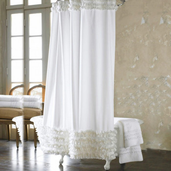 Шторка для ванной Carnation Home Fashions Ruffles RUF200W