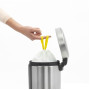 Мусорное ведро с педалью Brabantia NewIcon матовая сталь 112164 (3л)