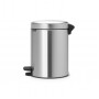 Мусорное ведро с педалью Brabantia NewIcon матовая сталь 112164 (3л)