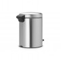 Мусорное ведро с педалью Brabantia NewIcon матовая сталь 112164 (3л)
