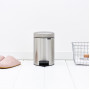 Мусорное ведро с педалью Brabantia NewIcon матовая сталь 112164 (3л)