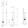 Decor Walther Corner DW 671 Напольная стойка 72см., с ершиком и бумагодержателем, цвет: черный матовый
