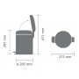 Мусорное ведро с педалью Brabantia NewIcon миндальное 112423 (5л)